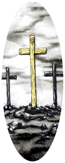 DNSA18-135-SL Rugged Cross Silver